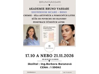 Akadémia Bruno Vassari v Showroom MCARE Brno dňa 17.10.2026